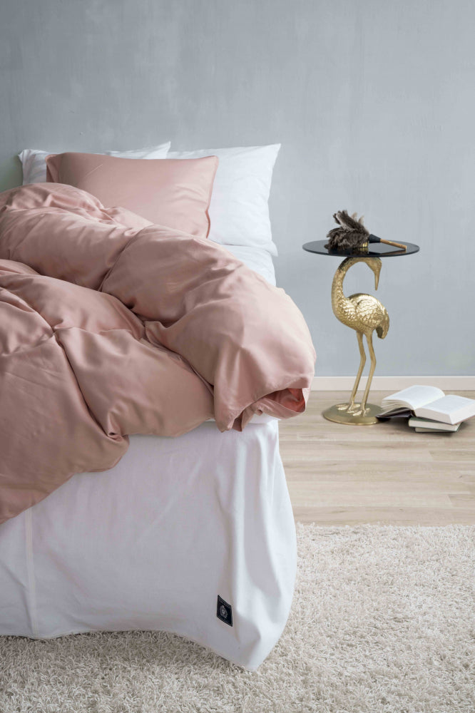 Påslakanset bambu 150x210 - Rosa